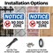 Signmission No Dog Zone, 10 in W x Rectangle, Plastic OS-2PACK-NS-P-710-L-14487 - alternate 2
